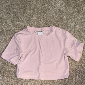 Gymshark Whitney Simmons Light Pink Short Sleeve Crop Top